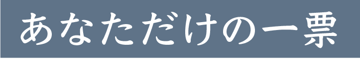 あなただけの一票